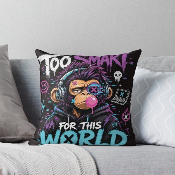 Item preview, Too Smart For This World – Cyberpunk Ape Glitch designed and sold by Xtention Co..