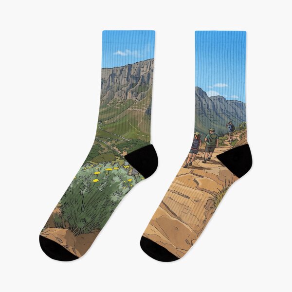 Item preview, Cape Town Table Mountain Hiking Trail Fynbos South Africa Retro Vintage Design Motif designed and sold by strandbar.