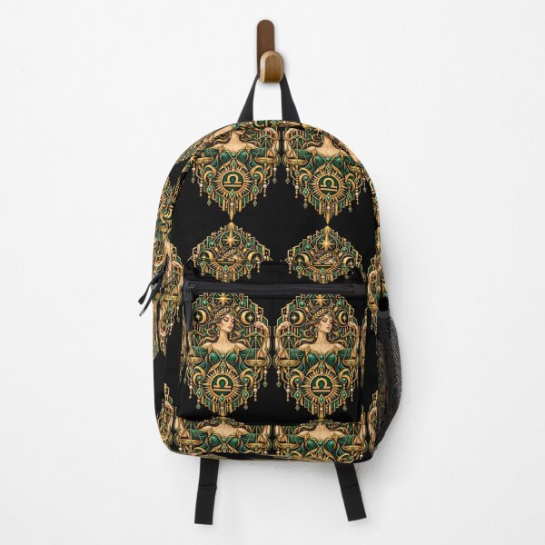 Item preview, Emerald Scales of Harmony – Art Deco Libra Zodiac designed and sold by RockitBaby.