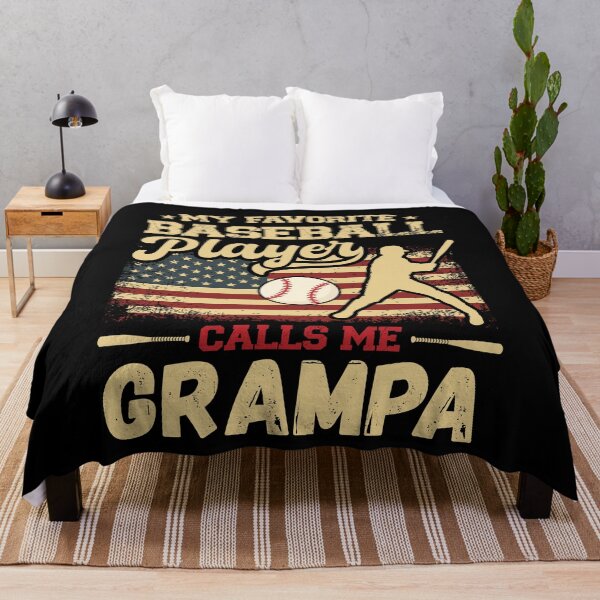 Item preview, My Favorite Baseball Player Calls Me Grampa USA Flag designed and sold by MarshallCrews.