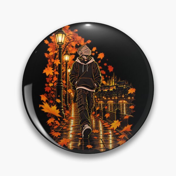 Item preview, Autumn Night Wanderer – Fantasy Knight Streetwear Art designed and sold by MATTPulse.