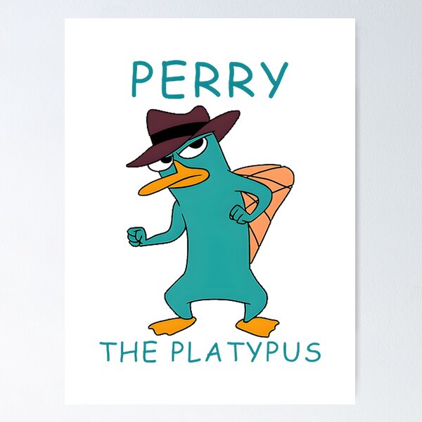 Item preview, Perry the Platypus Cartoon Art Inspired by Phineas and Ferb designed and sold by ZAK DESIGN.