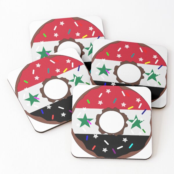 Item preview, Syria Flag Donut – Colorful Sprinkles Country Pride designed and sold by TheIconSmith.
