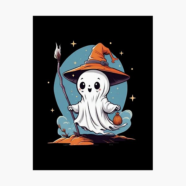 Item preview, Cute Ghost Wizard designed and sold by MolnFabrik.