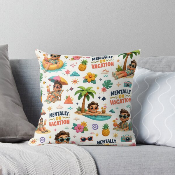 Item preview, Mentally on Vacation Funny Summer Beach Pool Float designed and sold by mo-carnival.