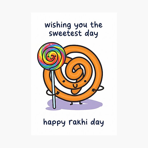 Item preview, Happy Rakhi Day, sweet mithai design. Wishing you a sweet day card designed and sold by khuship.