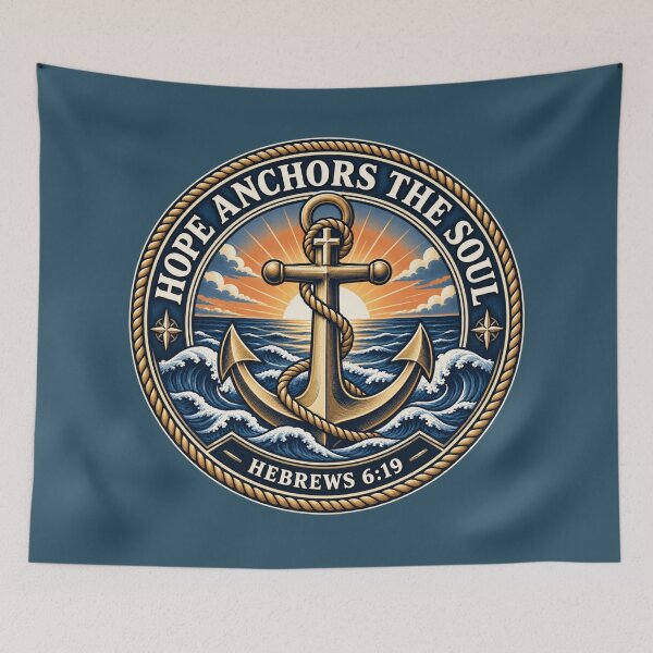 Item preview, Hope Anchors the Soul Christian Nautical Anchor  designed and sold by BROHLine Studio.