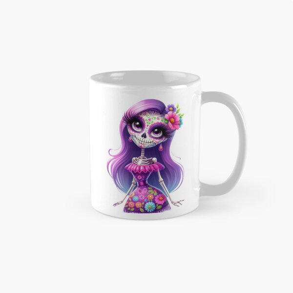Item preview, Cute Purple Catrina Skeleton with Big Eyes designed and sold by Krasnovaovaova.