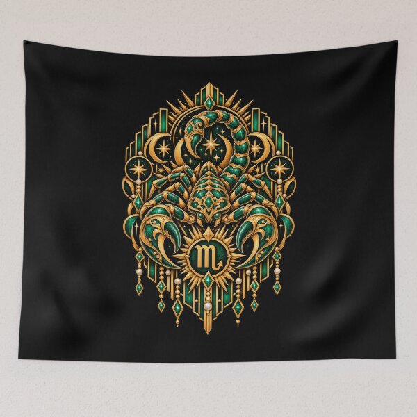 Item preview, Emerald Sting Sovereign – Art Deco Scorpio Zodiac designed and sold by RockitBaby.