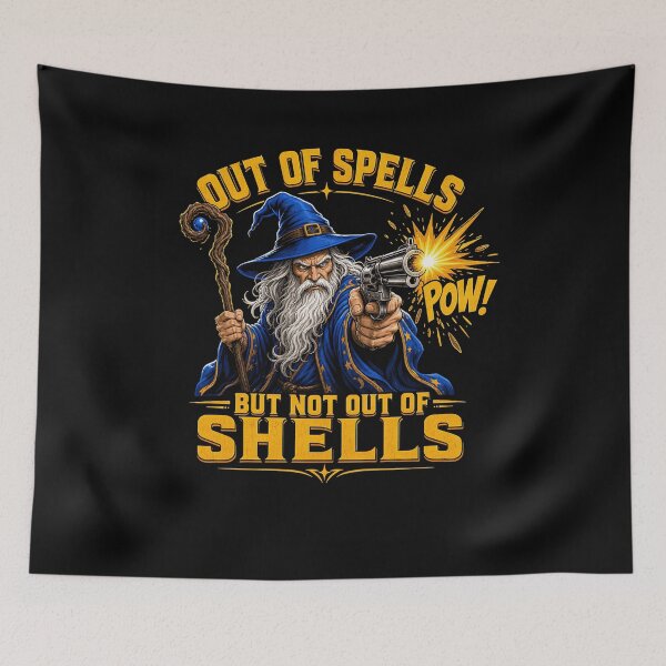 Item preview, Out Of Spells But Not Out Of Shells Funny Wizard RPG Gaming Vintage designed and sold by PensaPo2.