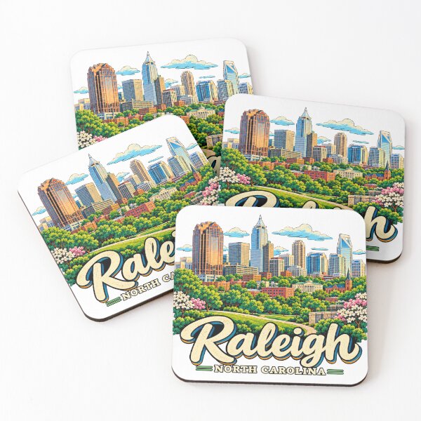 Item preview, Hand Drawn Raleigh North Carolina Travel Souvenir Landmark Gift designed and sold by MichaeIRellov.