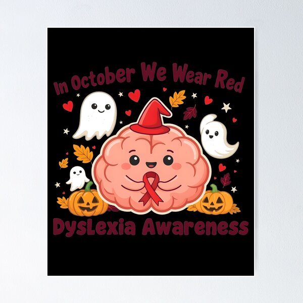 Item preview, In October We Wear Red Dyslexia Awareness Dyslexia Support Ghost designed and sold by Redgiant87x.
