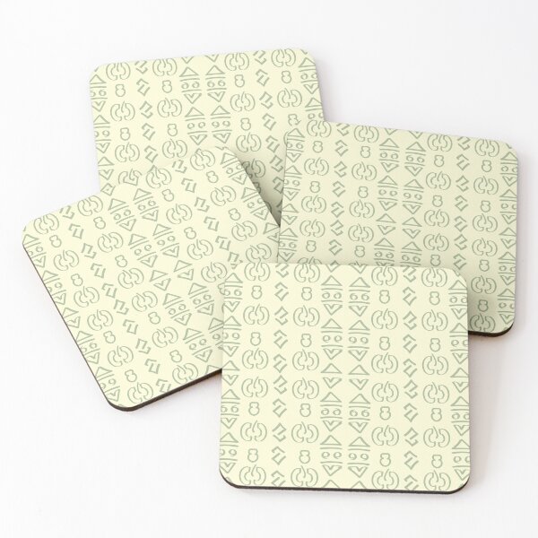 Item preview, Bogolan Mud Cloth Pattern – Sage Green African Tribal Print designed and sold by Wolagno.