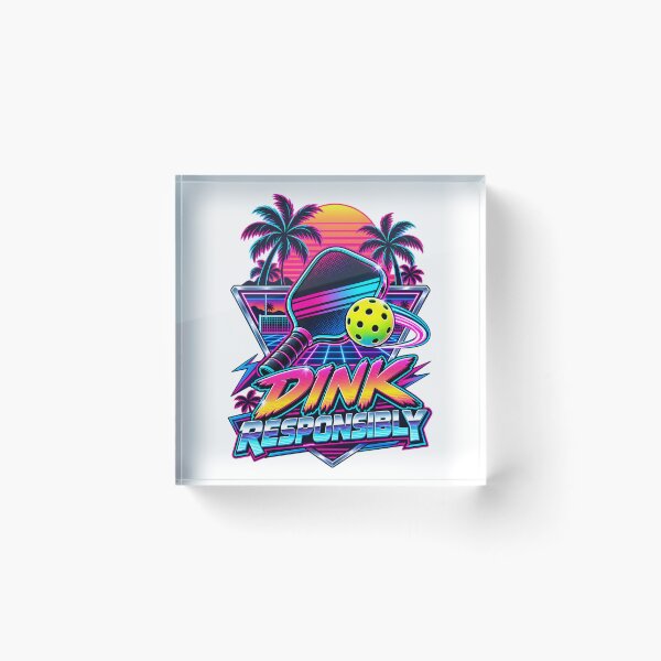 Item preview, Dink Responsibly Retro 80s Athletic Badge designed and sold by Win Hardy.