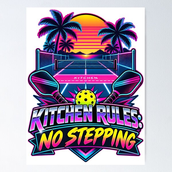Item preview, Reglas de la cocina: No pisar. Insignia retro de pickleball. designed and sold by Win Hardy.