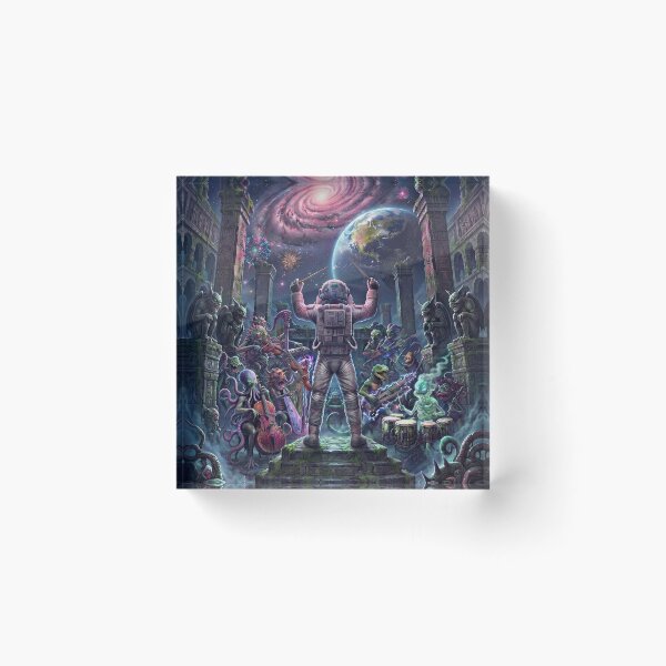 Item preview, Astronaut Conductor Alien Monster Orchestra Cosmic Symphony Pop Surrealism designed and sold by Rain-Road.