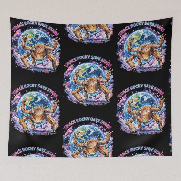 Item preview, Grace Rocky Save Stars Cosmic Turtle Fan designed and sold by RDGNR.