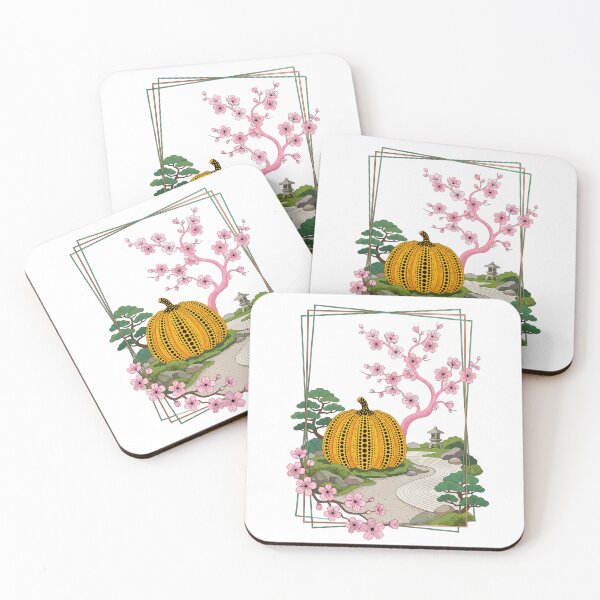Item preview, Pumpkin and cherry Tree Pointillism Illustration designed and sold by BareCanvasCompany.