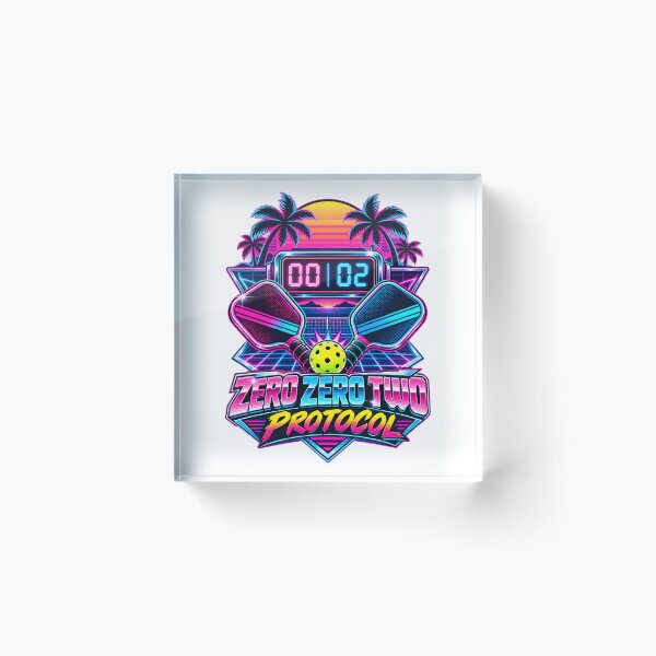 Item preview, Zero Zero Two Protocol Retro 80s Pickleball Graphic designed and sold by Win Hardy.