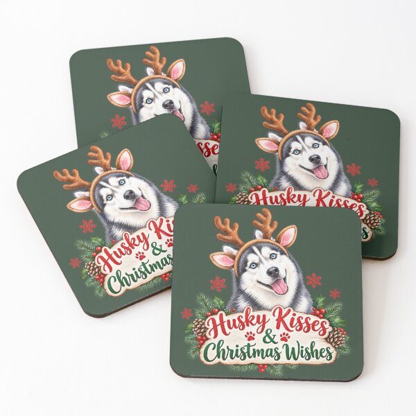 Item preview, Christmas Husky designed and sold by MoonMonkeyNbear.