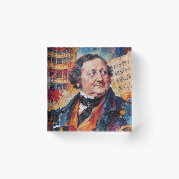 Item preview, Gioachino Rossini Painting – Portrait of the Famous Italian Composer designed and sold by GalleryKauffeld.