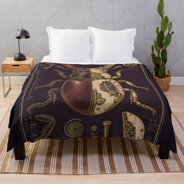 Item preview, Stag Beetle Natura et Machina Cyber Renaissance Entomological Plate designed and sold by DMarquiseArt.