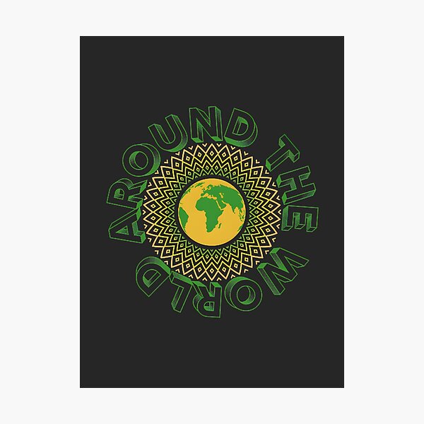 Item preview, Around the World Green Earth Globe Illustration Design designed and sold by Heyheidy13.