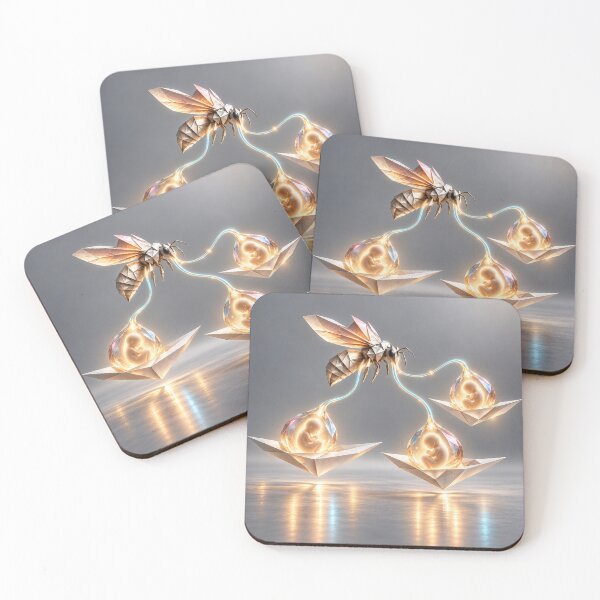 Item preview, Golden Origami Bee — The New Pollination designed and sold by Qenlo.