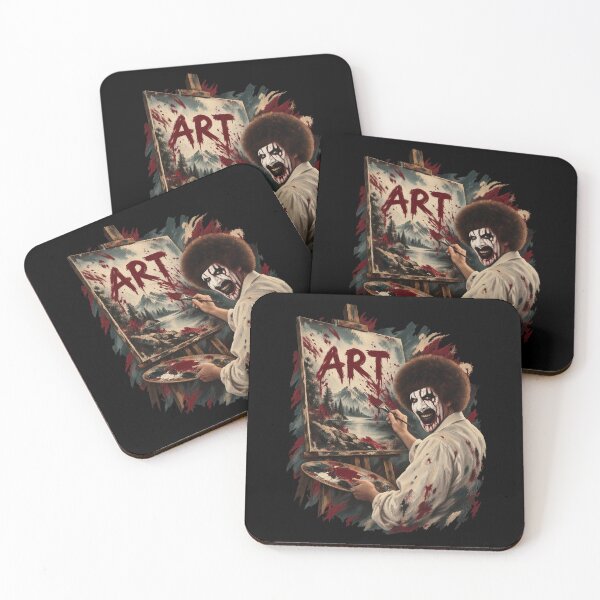 Item preview, Creepy Clown Painter Landscape Art Funny Horror Slasher Parody designed and sold by Maureendz.