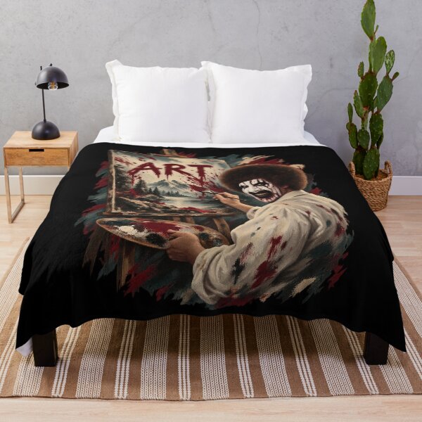 Item preview, Creepy Clown Painter Landscape Art Funny Horror Slasher Parody designed and sold by Maureendz.