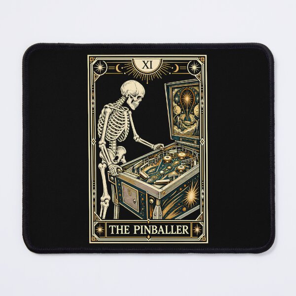 Item preview, The Pinballer Tarot Card Skeleton Arcade Pinball Player designed and sold by andre-hollow.
