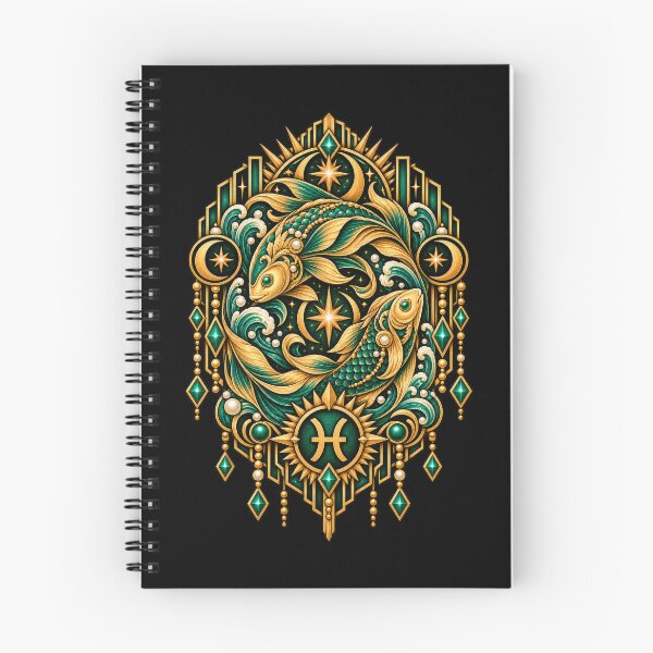 Item preview, Emerald Tides Eternal – Art Deco Pisces Zodiac designed and sold by RockitBaby.