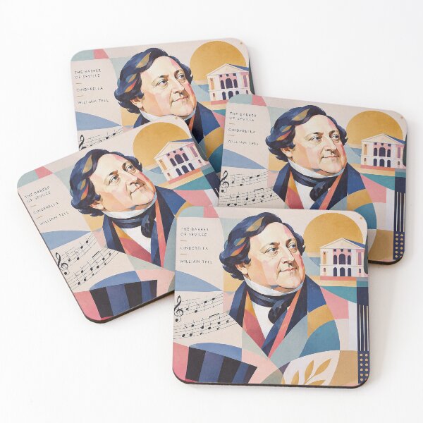 Item preview, Gioachino Rossini Portrait Illustration – Classical Music Legend designed and sold by GalleryKauffeld.