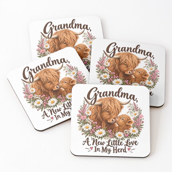 Item preview, Grandma Highland Cow and Calf A New Little Love in My Herd designed and sold by Rtcraftani.