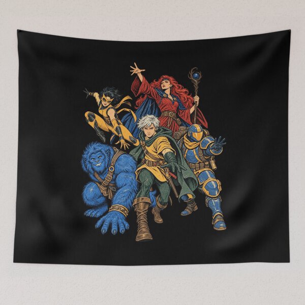 Item preview, Fantasy RPG Adventure Party Medieval Wizard Warrior Knight Vintage Art designed and sold by Maureendz.