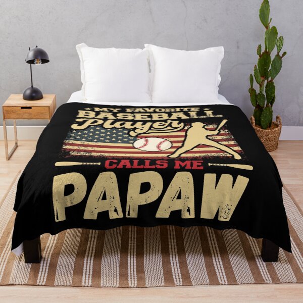 Item preview, My Favorite Baseball Player Calls Me Papaw USA Flag designed and sold by MarshallCrews.
