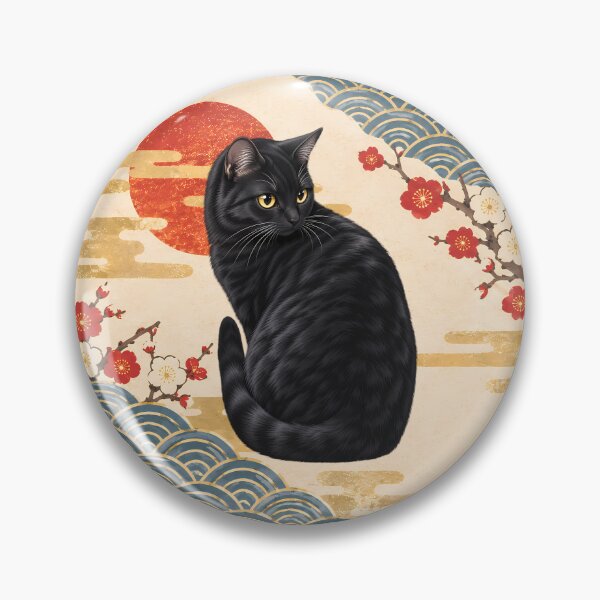 Item preview, Japanese Style Cat – Cute Cat in Traditional Japanese Art designed and sold by Neo Japonism Art.