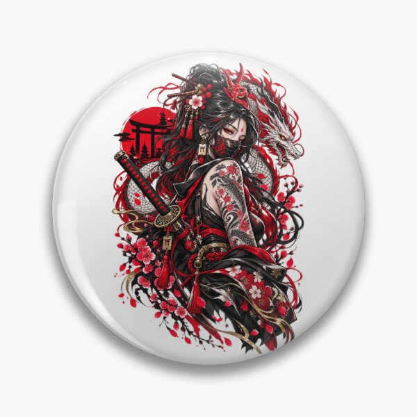 Item preview, Crimson Oni – Japanese Cyberpunk Samurai designed and sold by JN-Designn.