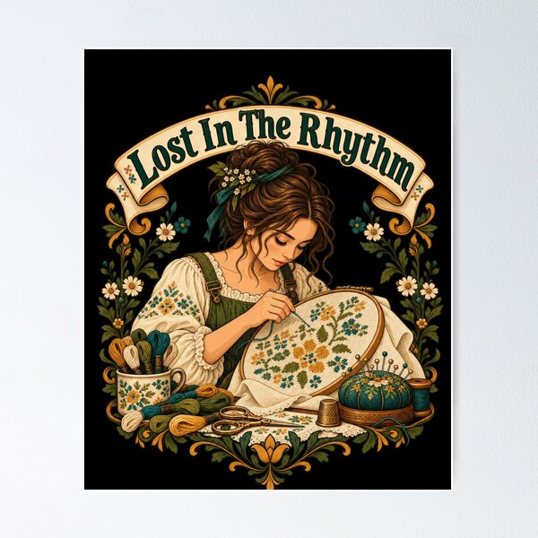 Item preview, Funny Indepth Artistic Portrayal Peak Cross Stitch Lover designed and sold by Aqouiatiqe.