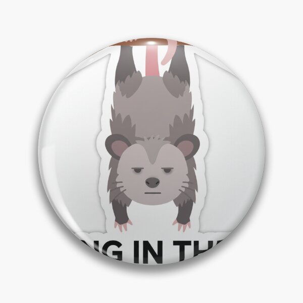 Item preview, Hang In There Literally Opossum Sticker designed and sold by SniffGiggle.