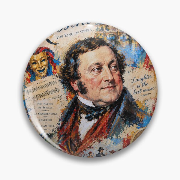 Item preview, Gioachino Rossini Painting – The Composer of The Barber of Seville designed and sold by GalleryKauffeld.