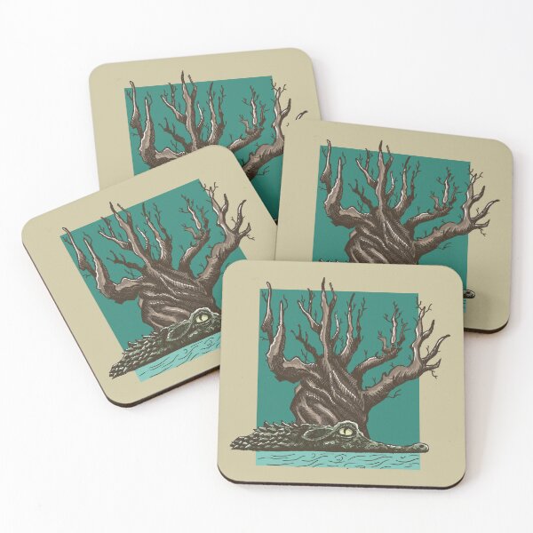 Item preview, Crocodile & Ancient Tree | Swamp Art | Wildlife Illustration designed and sold by Half Mess.