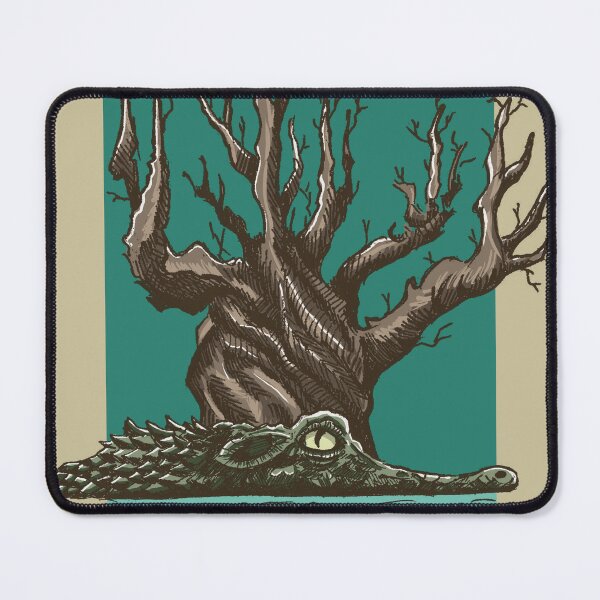 Item preview, Crocodile & Ancient Tree | Swamp Art | Wildlife Illustration designed and sold by Half Mess.