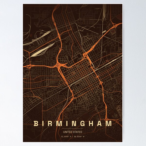 Item preview, birmingham maps us designed and sold by ReginaSeidman.
