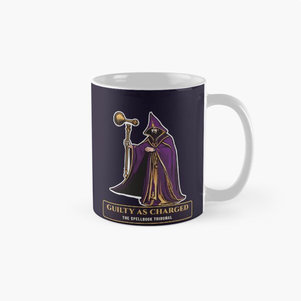 Item preview, Guilty as Charged – Hooded Wizard Judge with a Golden Gavel designed and sold by Wyyder's Spellbook.