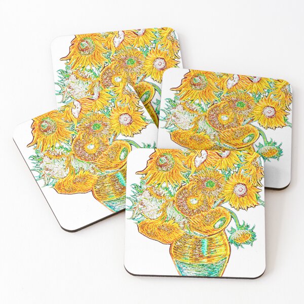 Item preview, Sunflowers Neon Glow | Van Gogh Cyberpunk Art designed and sold by AlvaroValverde.