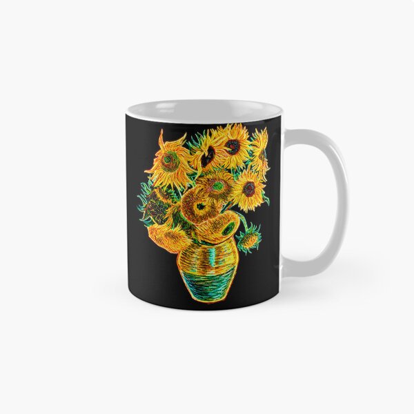 Item preview, Sunflowers Neon Glow | Van Gogh Cyberpunk Art designed and sold by AlvaroValverde.