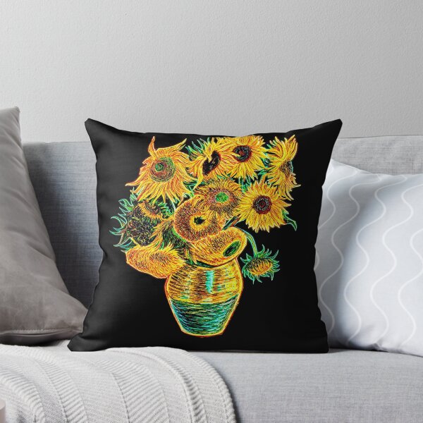Item preview, Sunflowers Neon Glow | Van Gogh Cyberpunk Art designed and sold by AlvaroValverde.