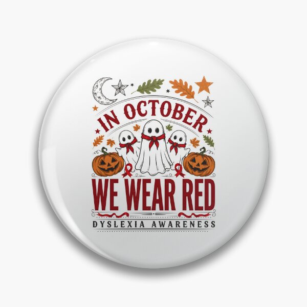 Item preview, In October We Wear Red Dyslexia Awareness Dyslexia Support designed and sold by Redgiant87x.
