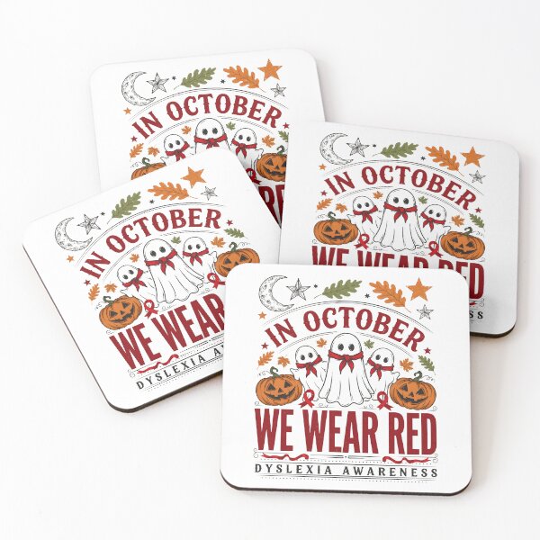 Item preview, In October We Wear Red Dyslexia Awareness Dyslexia Support  designed and sold by Redgiant87x.
